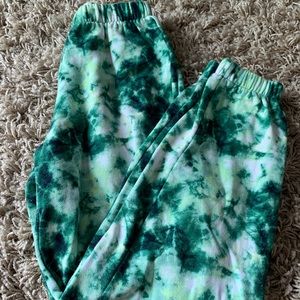 Green Tie Dye Sweats